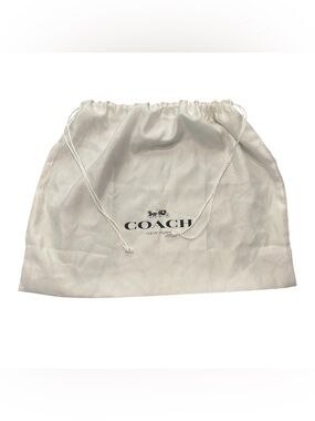 Coach Cream Drawstring Dust Pouch with Logo 19”x15”